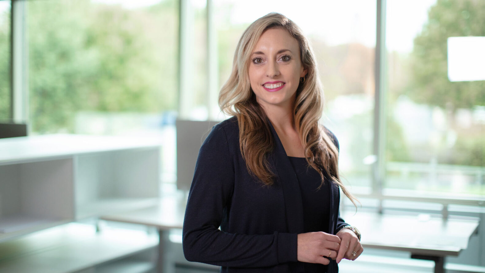 portrait of blonde female attorney