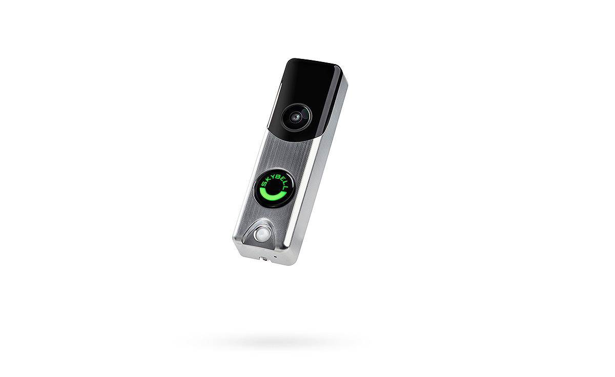 Product photograph of Skybell video doorbell for advertising and marketing