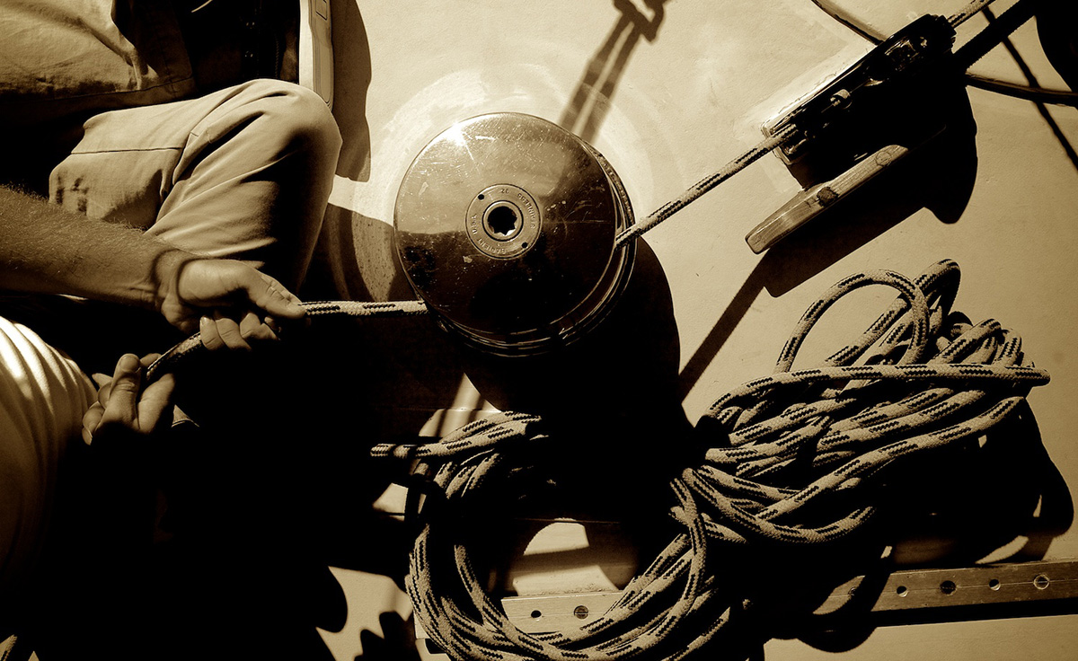 sailing reel and rope